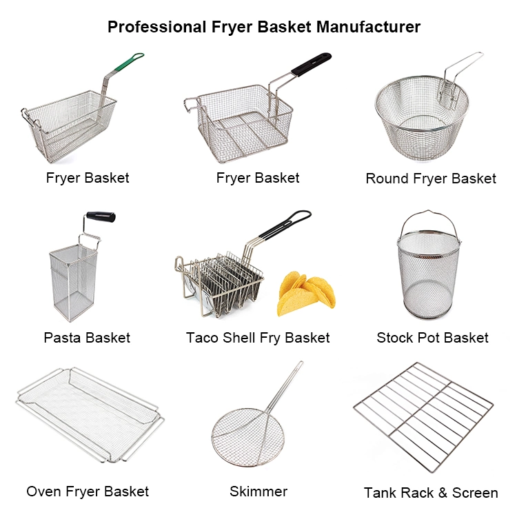 Restaurant Wire Frying Chip Baskets Stainless Steel Fry Basket Commercial Deep Fryer Basket