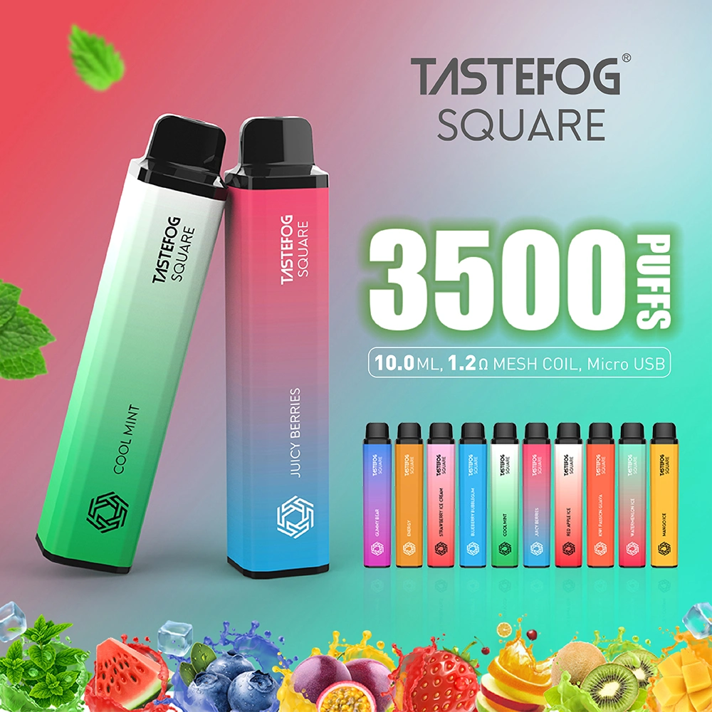 Tastefog Square 3500 Puffs Electronic Cigarette Custom No Nicotine Vapes 2% 5%