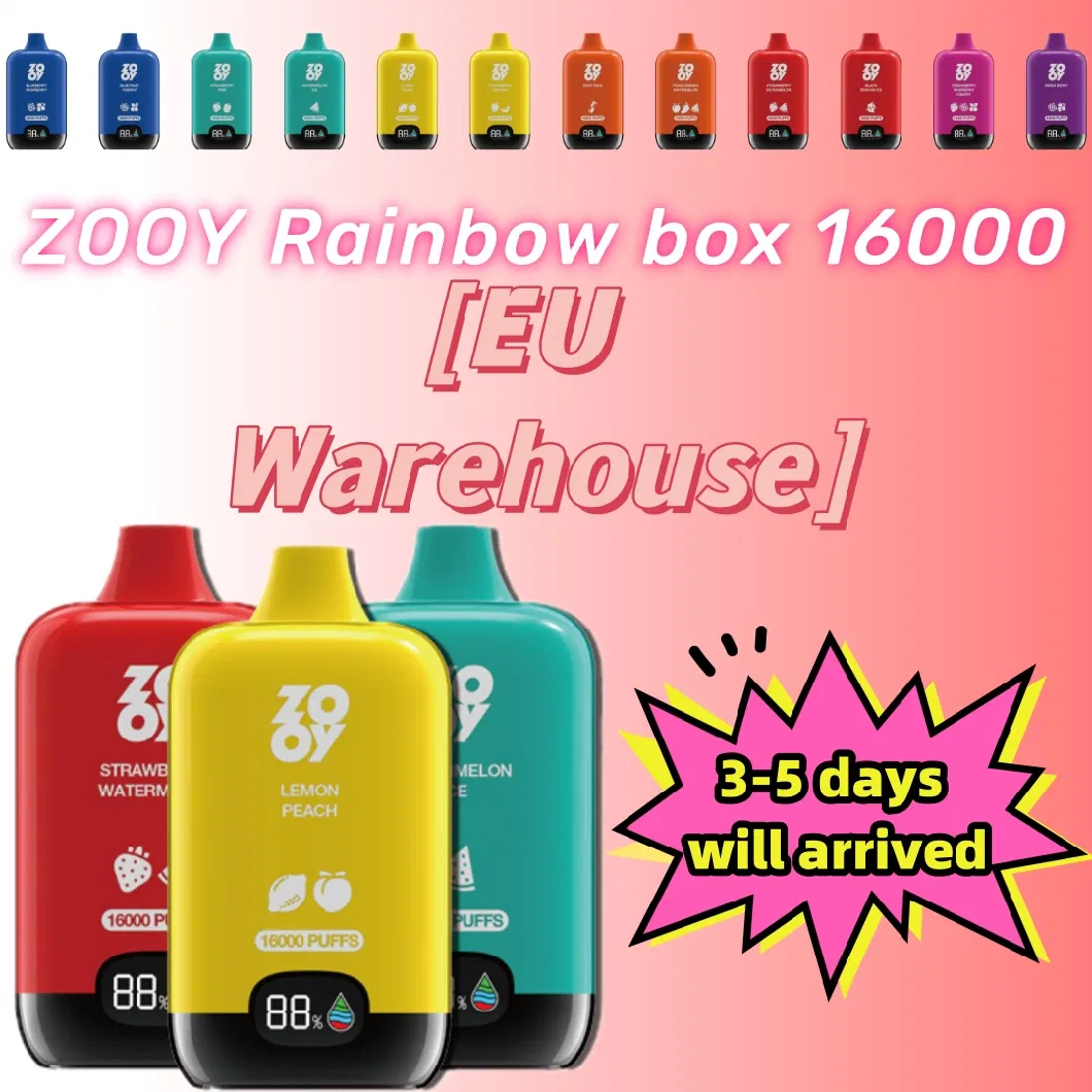 Vendor Zbood Display Infinity No Nicotine Wonder G4 Vape Ecigs Zooy Rainbow Box 16000 Puff Dispsoable Vape