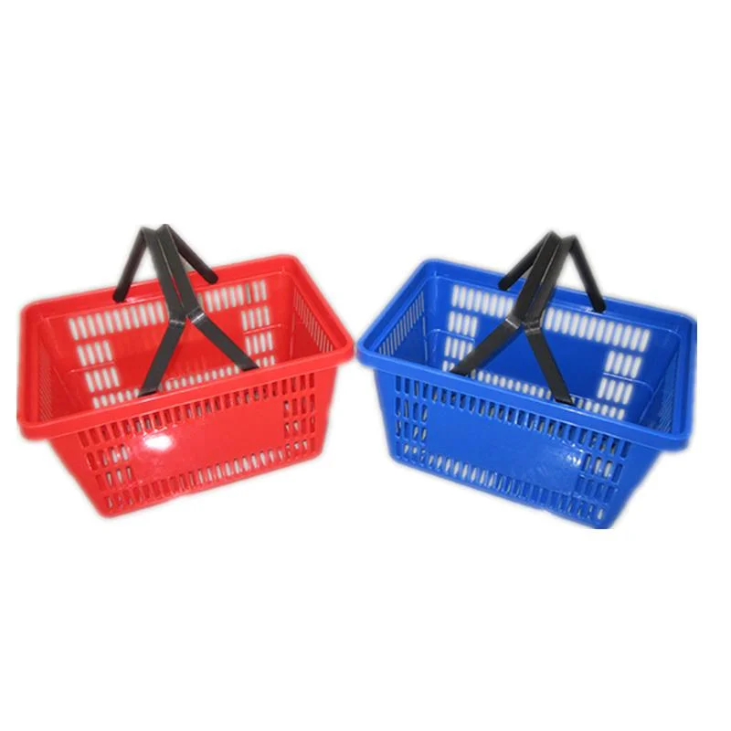 High Quality Supermarket Plastic Shopping Basket Single Handle