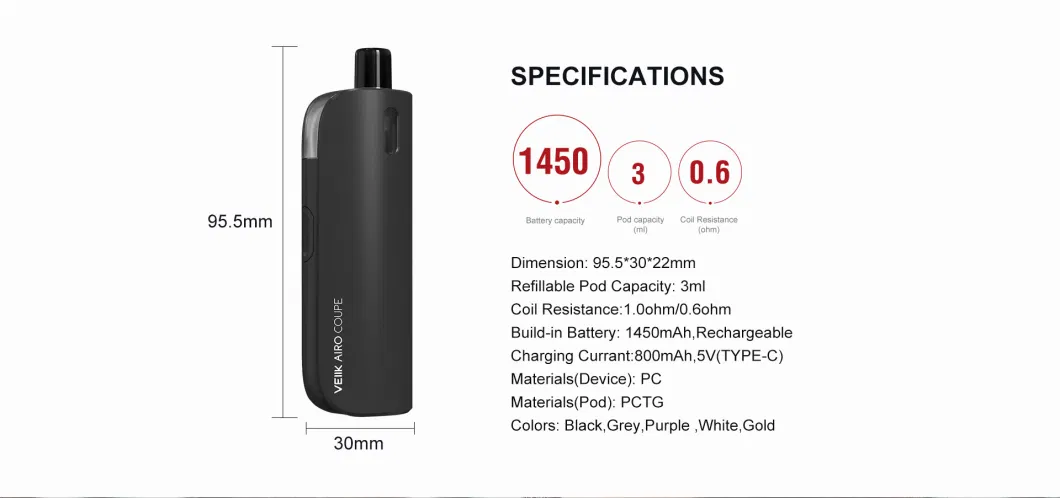 Wholesale Factory Veiik Airo Coupe Kit Puffs Wape Vaper Vaping Randm Vapes Electric Electronic Vaporizer Vape Pen E Cigarette Price Refillable Vape Starter Kit