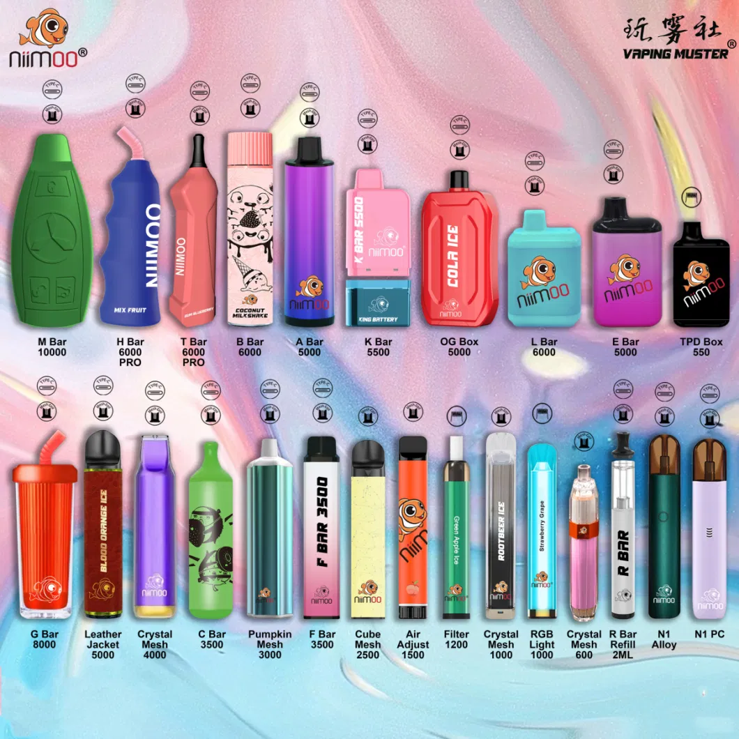 Niimoo 2022 Best OEM Vape Pods Factory K Bar 3000 Puffs with 8 Ml Ejuice Disposable Vape Pen