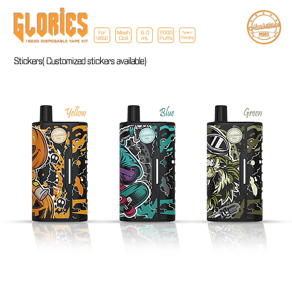 2022 Best Ambition Mods Glories 18650 Disposable Vape Tank