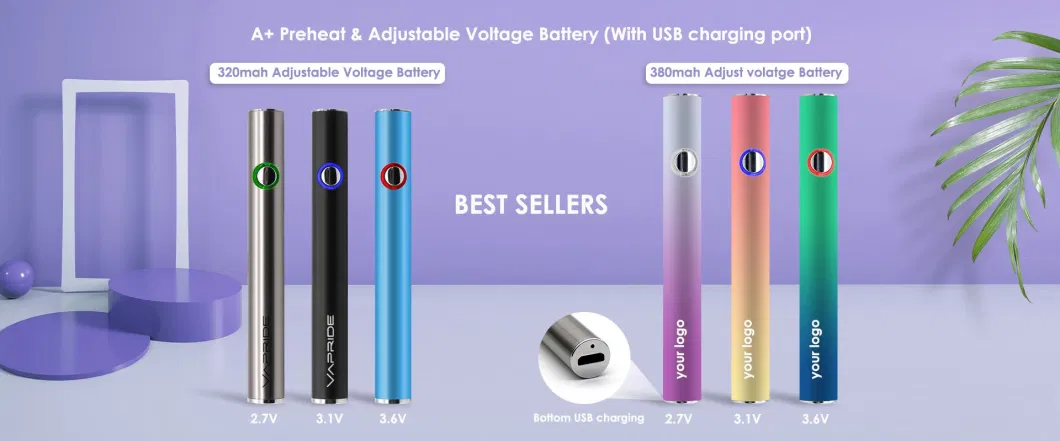 Vapride E Cigarette Battery 320mAh Kc320 Wholesale Vape Pen Battery