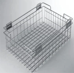 Zinc Finish Boutiques Wire Basket Metal Rectangular Shape Stainless Steel Bread Basket