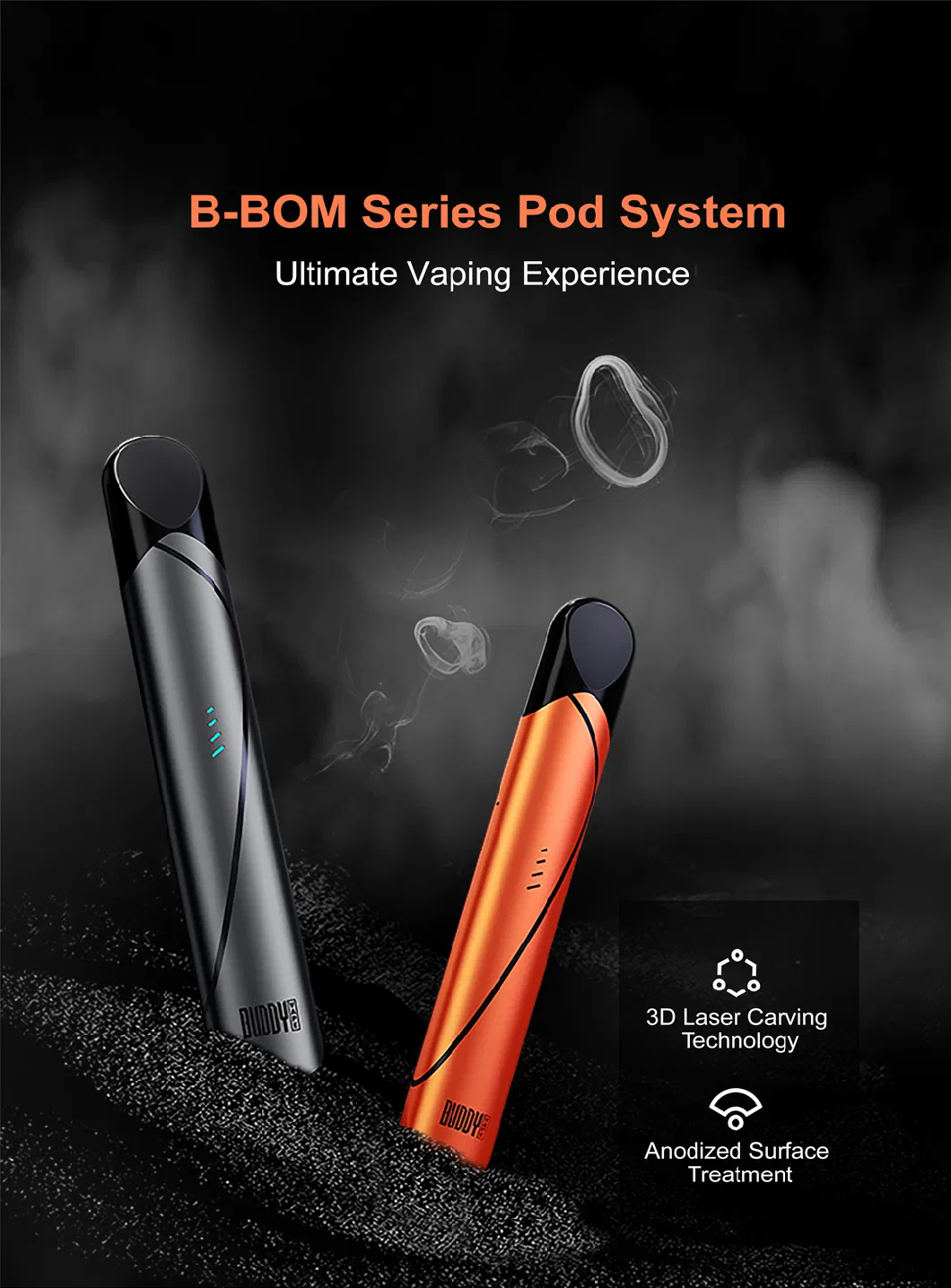 Buddy E-Cigarette 350puffs Bar Replaceable Electronic Cigarettes Various Fruit Flavors Factory Wholesale Prices High-Quality E-Liquid