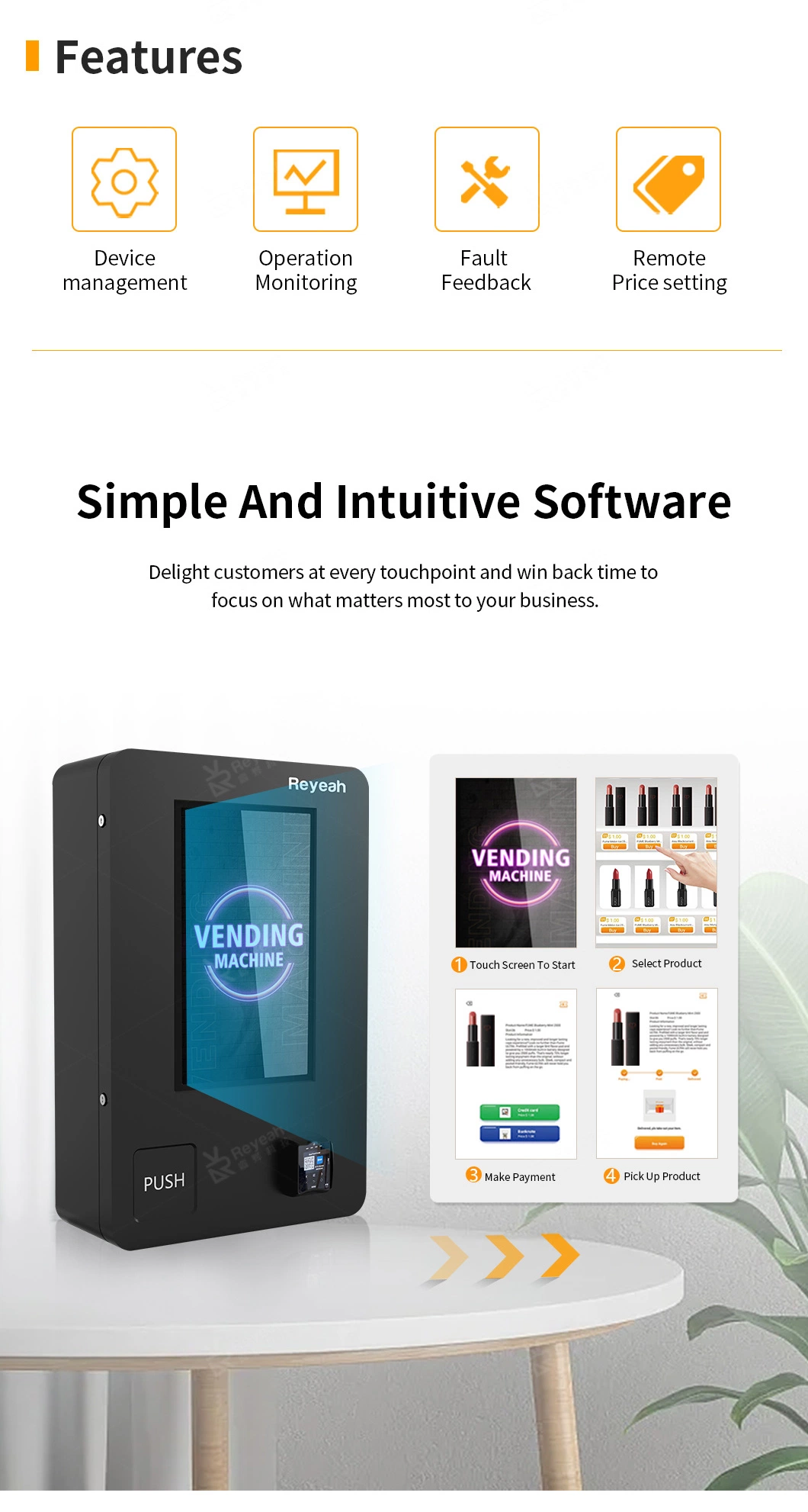 Factory Prices Touch Screen Electronic Cigarettes Vape Vending Machine with Age Verification