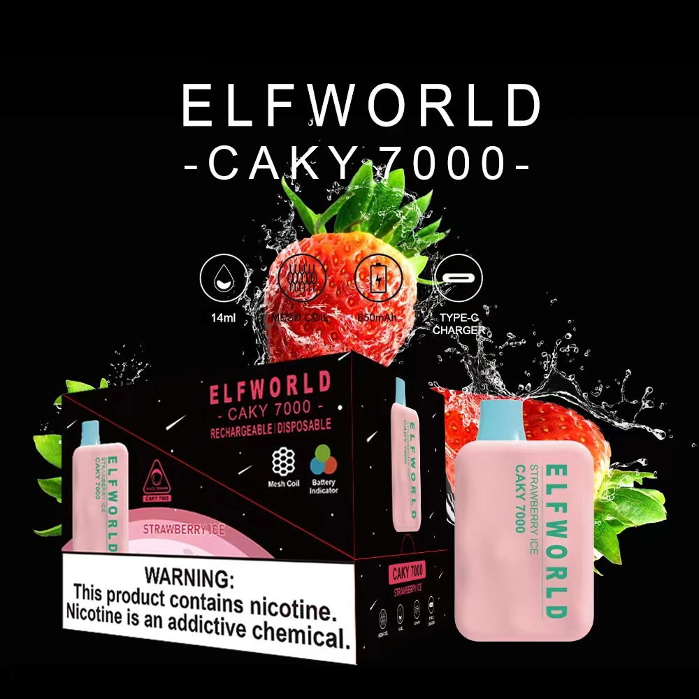 OS5000 Rechargeable Disposable Vape by Elfworld Caky 7000 7500 8000 5500 6000puff Vaper Electronic Cigarette Without Nicotine 7000 Aroma King Vaporesso Vape Kit