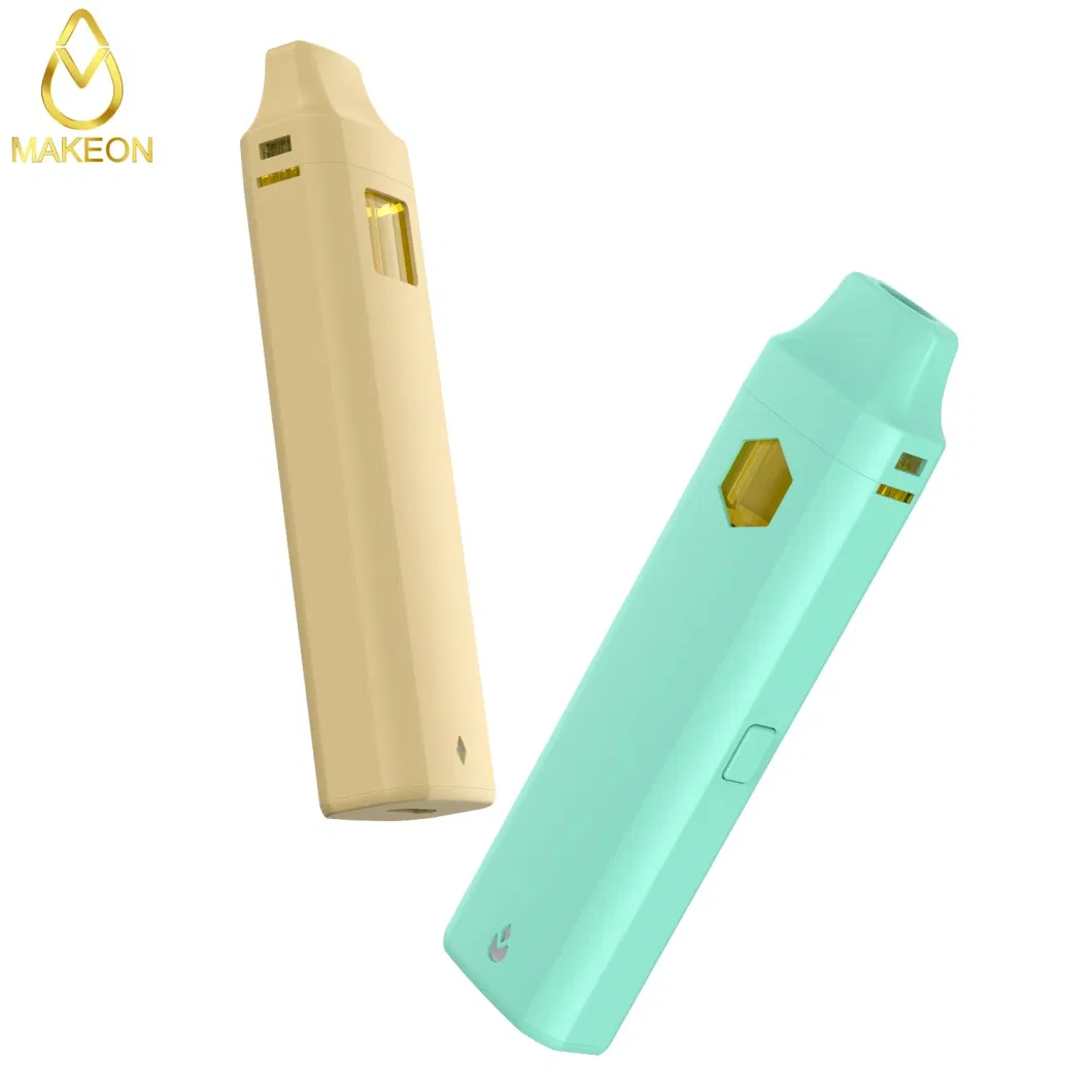 Makeon Duo 1.0/2.0ml Double Flacvor Customized Brand Logo OEM Design Live Resin Diamond Thick Oil Two Chambers Postless Bar Disposable E-Cigarette Vape