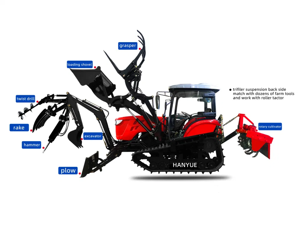 Mini Small Crawler Tractor From Chinese Factory Free Move on Cralwer All Terrain Taken Anti Slip No Stuck in Water Right for Paddy Field