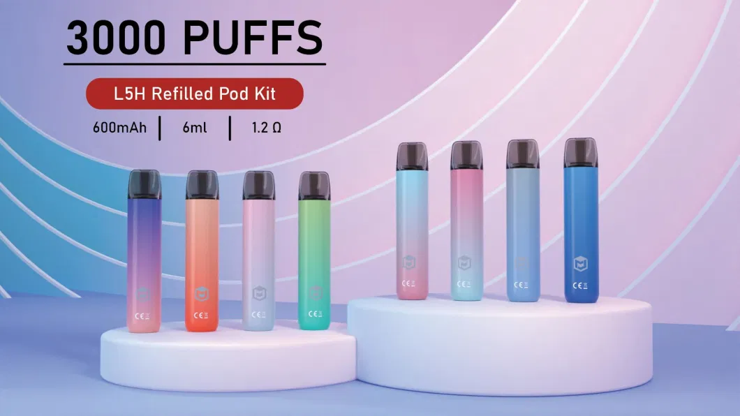 Jomotech L5h 3000 Puffs Disposable Vape Pod 6ml Refilled Pod Kit