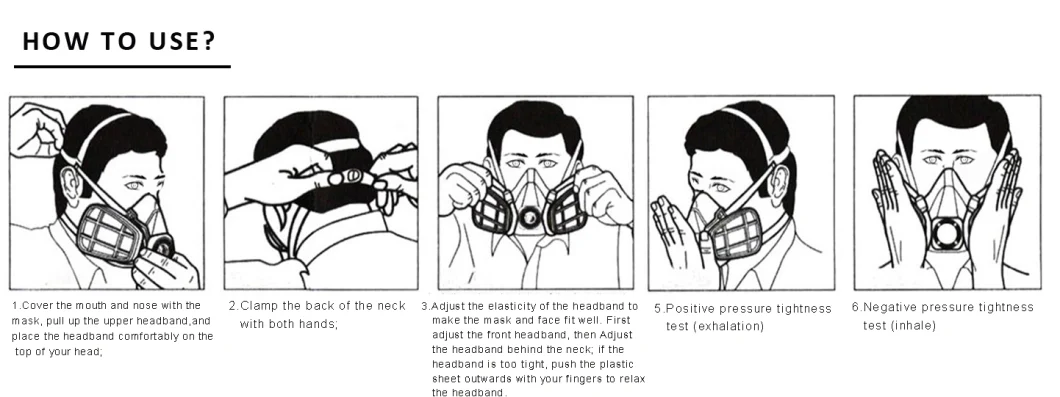 Chemical Supplies Respirator with Chemical Cartridge Type Abek1 Multifunctional Gas and Vapor Cartridge CE Respirator