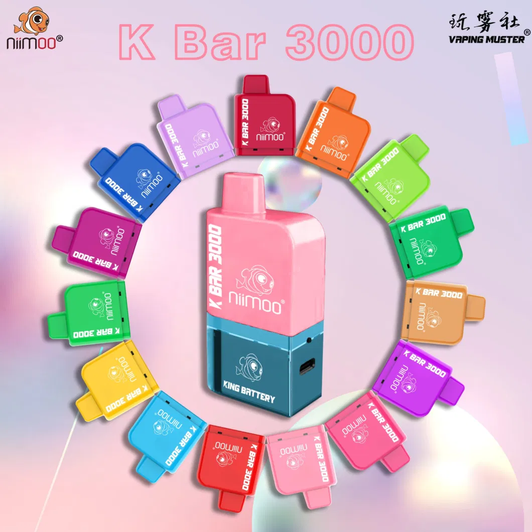 Niimoo 2022 Best OEM Vape Pods Factory K Bar 3000 Puffs with 8 Ml Ejuice Disposable Vape Pen