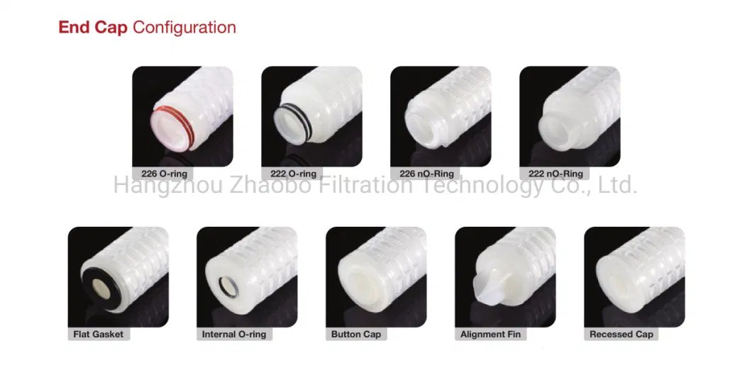 Experienced Manufacturer High Flow Water Filter Cartridge for Semiconductor Chemical Air Filter Oil Filter with Micron Pleated Nylon Membrane 222 End Cap O-Ring