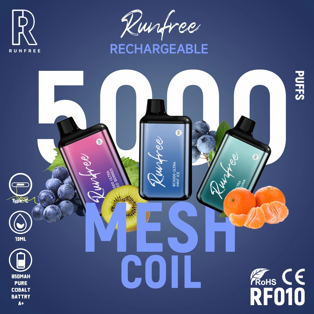 Wholesale Cheap Vape Runfree 15000 Puff E Cigarette Fruits Flavors Big Wape Mini Rechargeable Vaper Dry Herb Replaceable Vapes with Display Screen