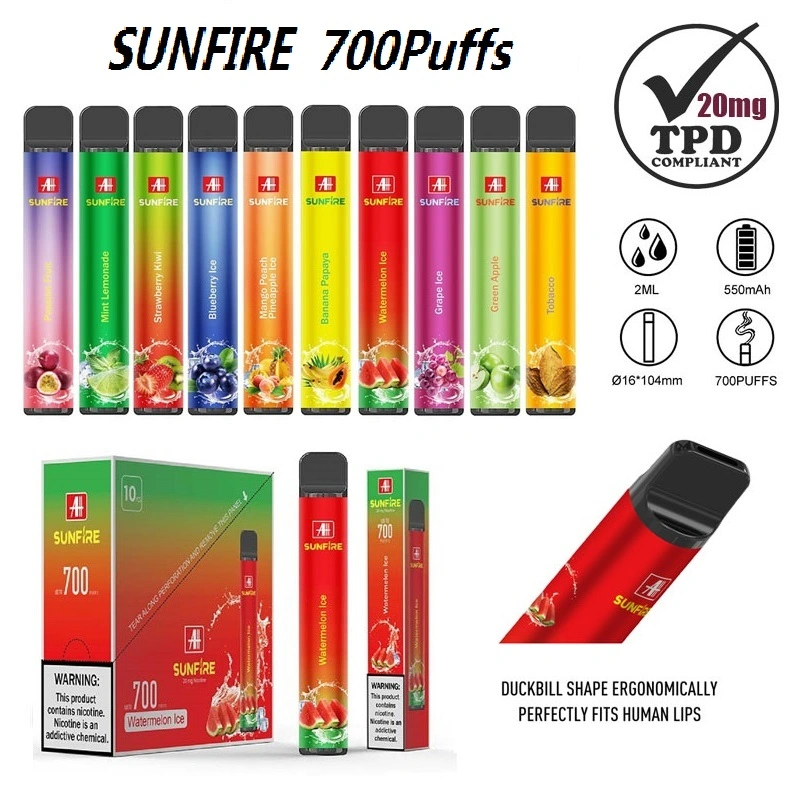 Sunfire S9000 Puffs 9000 Electronics Disposable Vaporizers Tornado 9K 12000puffs 18000 Dispsoable Vape Pod Vapen Digital -Wholesale Hookah Bar to France EU