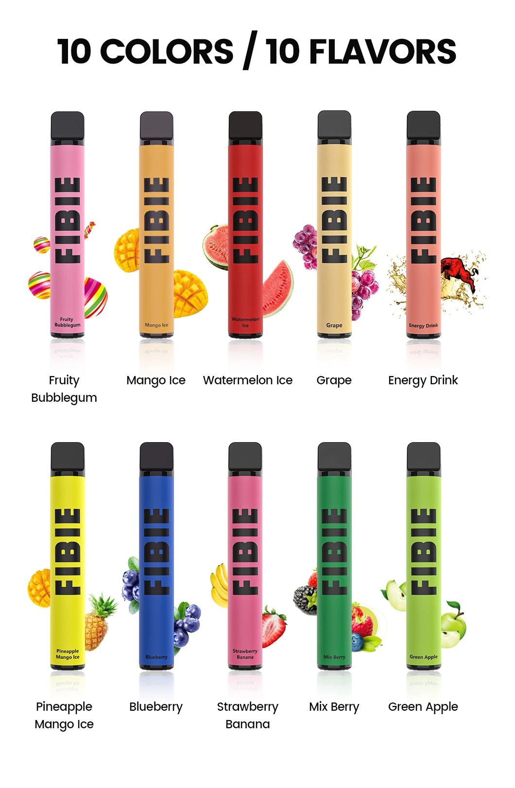 2022 Best Quality Most Popular Fibie 800puff 3ml Pod Amazon Ebay Vape