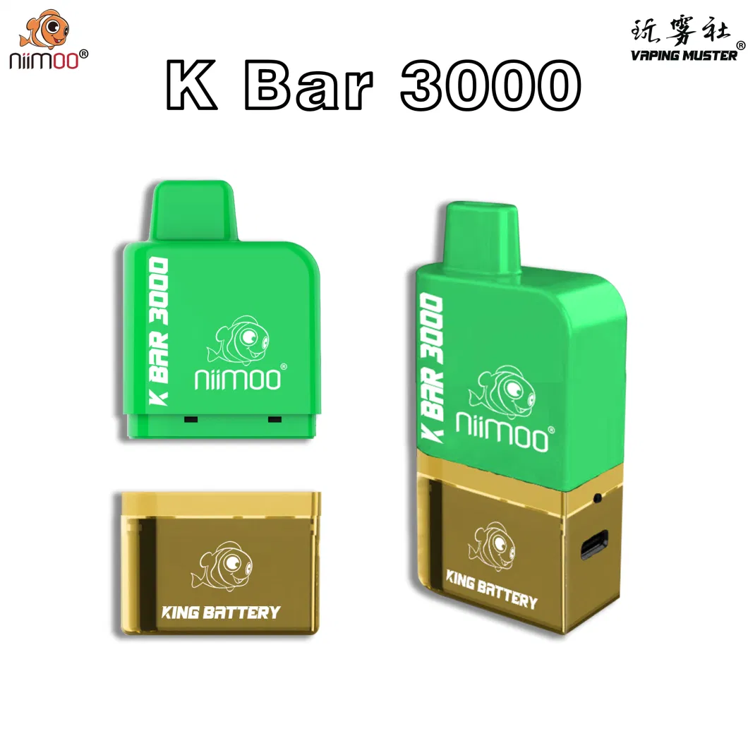 Niimoo 2022 Best OEM Vape Pods Factory K Bar 3000 Puffs with 8 Ml Ejuice Disposable Vape Pen