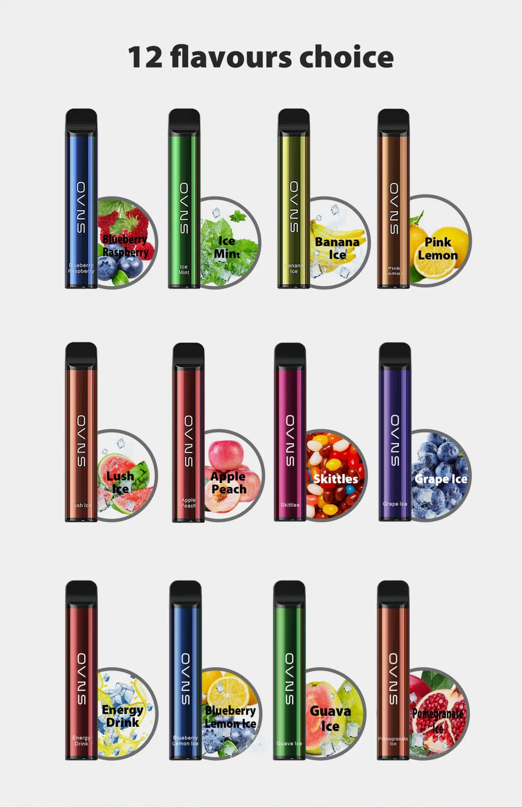 9 Flavors Uas Vape Wholesale Ovns XL 1500 Puffs Disposable E Cig Vape Pen Puff Elfbar