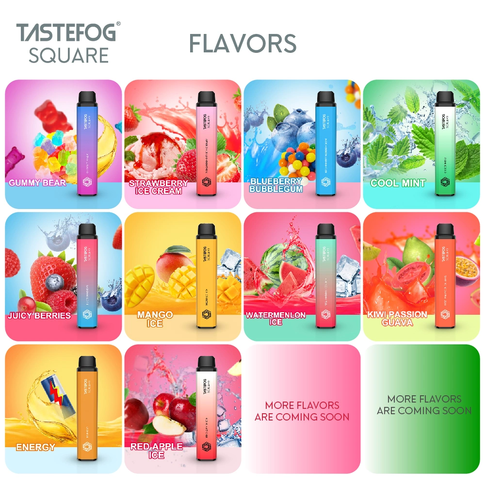 Tastefog Square 3500 Puffs Electronic Cigarette Custom No Nicotine Vapes 2% 5%