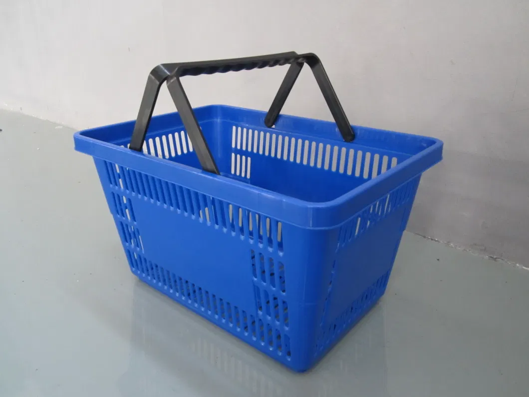 High Quality Supermarket Plastic Shopping Basket Single Handle