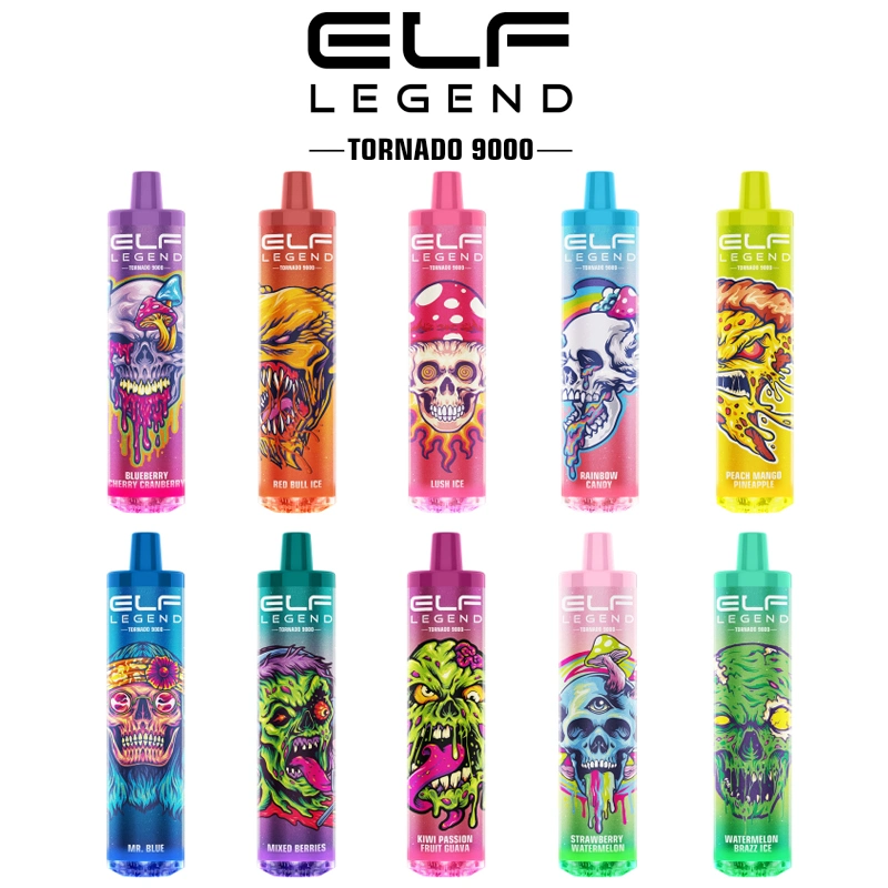 Wholesale I Disposable Vape Elf Legend Bar 9000 600 4000 5000 8000 10000 12000 15000 Puffs 0%/2%/5% Nicotine Lux E-Cig