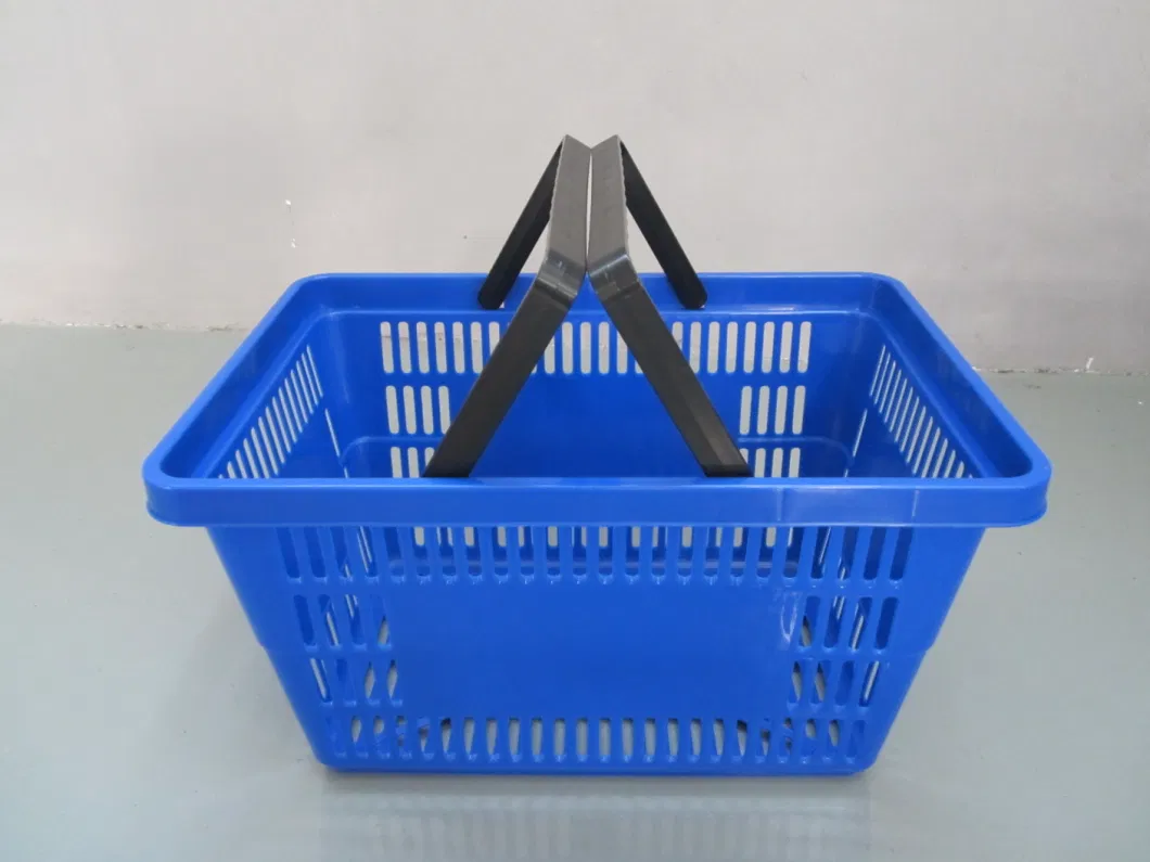 High Quality Supermarket Plastic Shopping Basket Single Handle