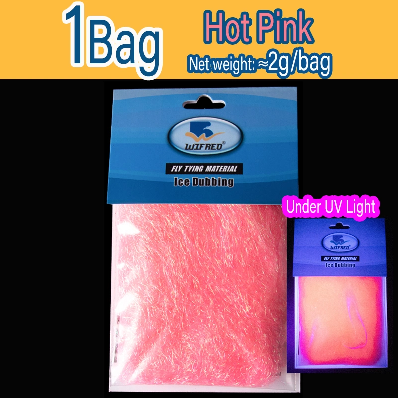 2g/Bag UV Ice Dubbing Super Soft Texture Add Sparkling Fibers Fine Mylar-Type Synthetic Fly Tying Material