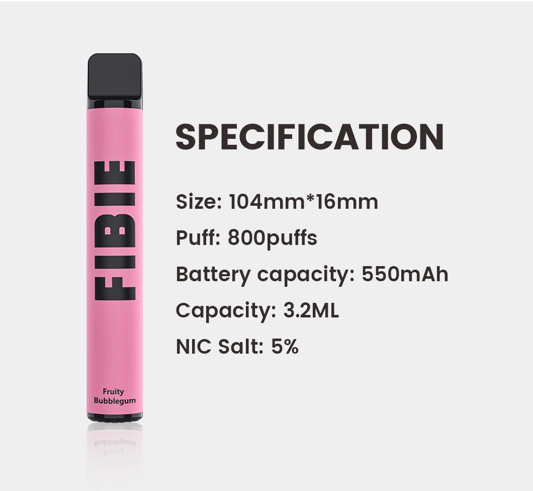 2022 Best Quality Most Popular Fibie 800puff 3ml Pod Amazon Ebay Vape