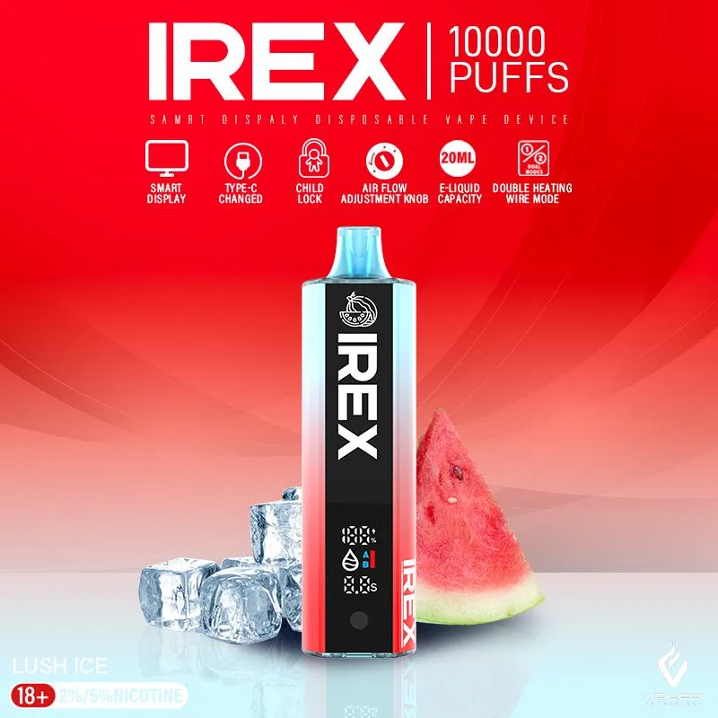 Bestseller Irex 10000 Puffs Disposable Vape Pen Fruit Flavor Disposable Vape Vaporizer 10K Vape Manufacturers Vaping Shop Electronic Cigarette