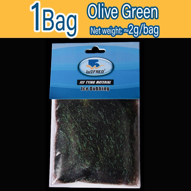 2g/Bag UV Ice Dubbing Super Soft Texture Add Sparkling Fibers Fine Mylar-Type Synthetic Fly Tying Material