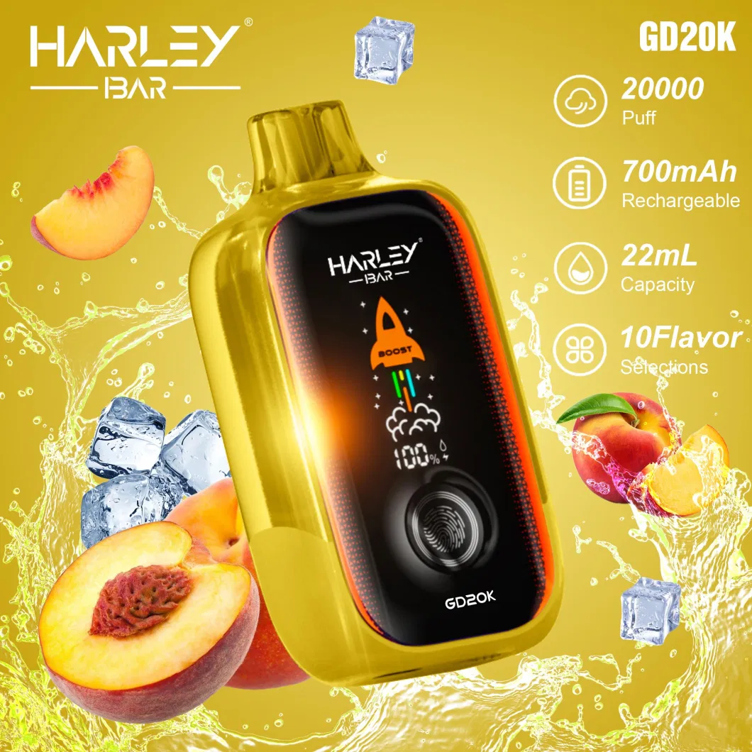 Harleybar Electronic Cigarette Vape 20000 Puffs Wholesale UK Screen Display Vape Pen