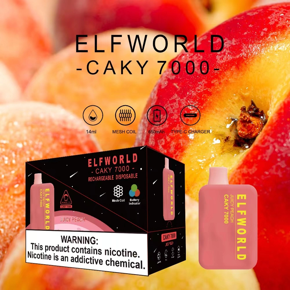 OS5000 Rechargeable Disposable Vape by Elfworld Caky 7000 7500 8000 5500 6000puff Vaper Electronic Cigarette Without Nicotine 7000 Aroma King Vaporesso Vape Kit