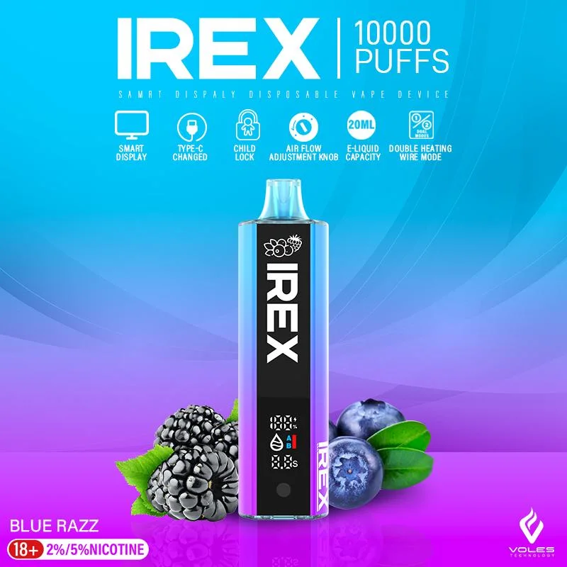 Bestseller Irex 10000 Puffs Disposable Vape Pen Fruit Flavor Disposable Vape Vaporizer 10K Vape Manufacturers Vaping Shop Electronic Cigarette