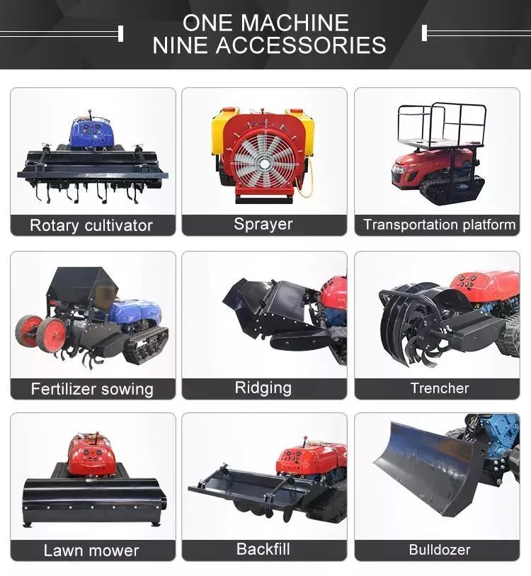 Mini Small Crawler Tractor From Chinese Factory Free Move on Cralwer All Terrain Taken Anti Slip No Stuck in Water Right for Paddy Field