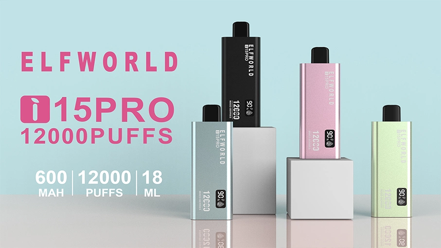 Elfworld I15PRO 12000puffs Smart Long Lasting Disposable Vape Pen Mesh Coil Wholesale Distributor OEM Big Smoke Puffs USA EU Rusia Germany Italy Lost Elf Mary