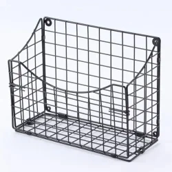 Zinc Finish Boutiques Wire Basket Metal Rectangular Shape Stainless Steel Bread Basket