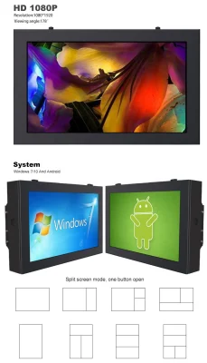 Wall Mounted Outdoor Digital Signage Android 7.0 Sunlight Readable for LCD 49 Inch LG Touch Screen TV Screens