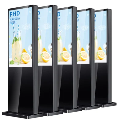 China Supplier 32 43 55 65 75 86 Inch LCD Display Standalone / Network / Touch Screen Kiosk Floor Standing Digital Signage Outdoor