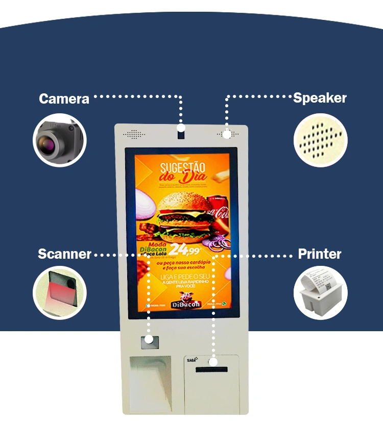 Kfc Macdonald Windows Ordering Machine Self Service Bill Payment Kiosk Custom Color Logo Software