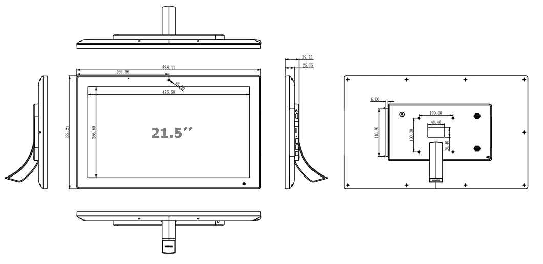 32 Inch Capacitive Touch Android Self Service Payment Interactive Advertising LCD Kiosk