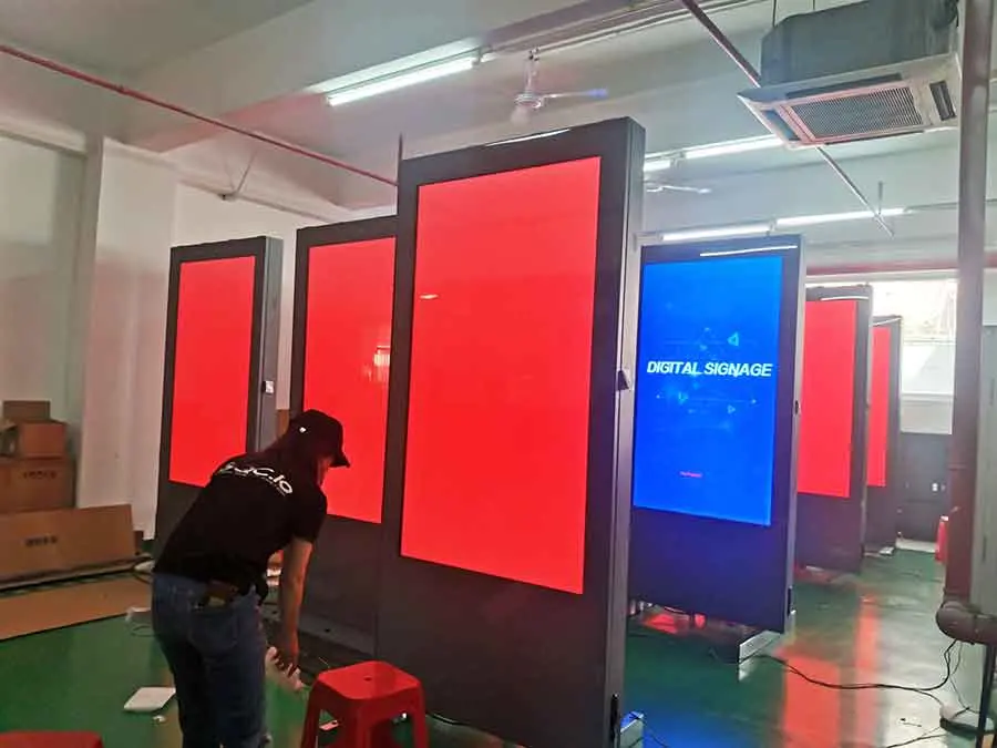 Customized Water Proof 86 Inch Landscape Touch Screen Display Outdoor Advertising Display Digital Signage Kiosk