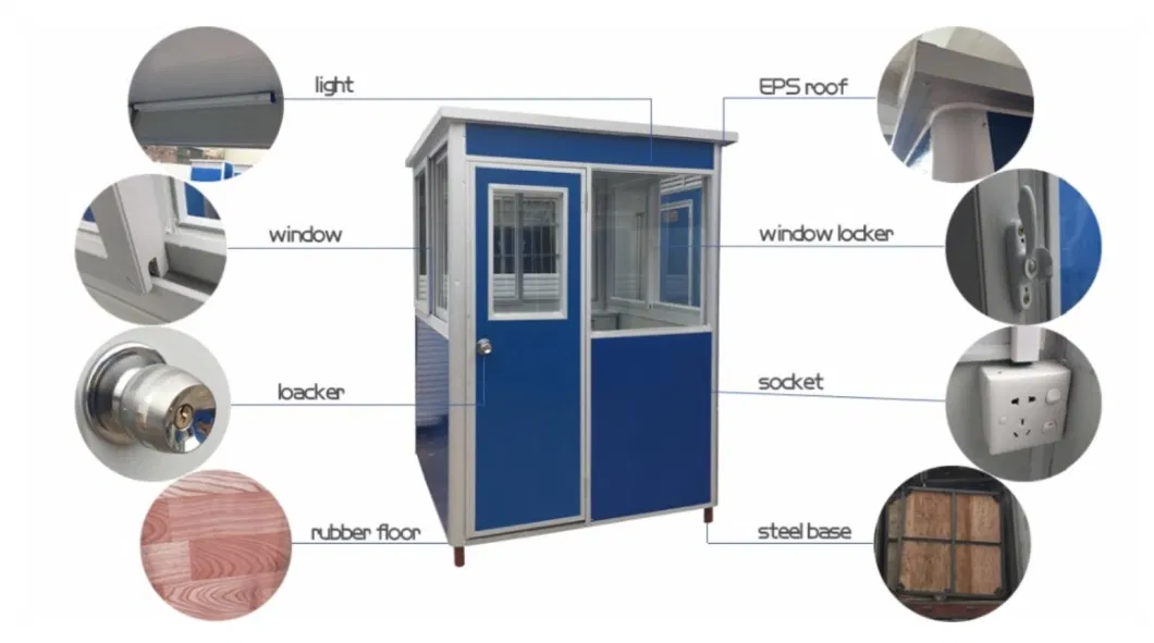 Modular Outdoor Movable Portable Prefabricated Guard Houses Security Guard House