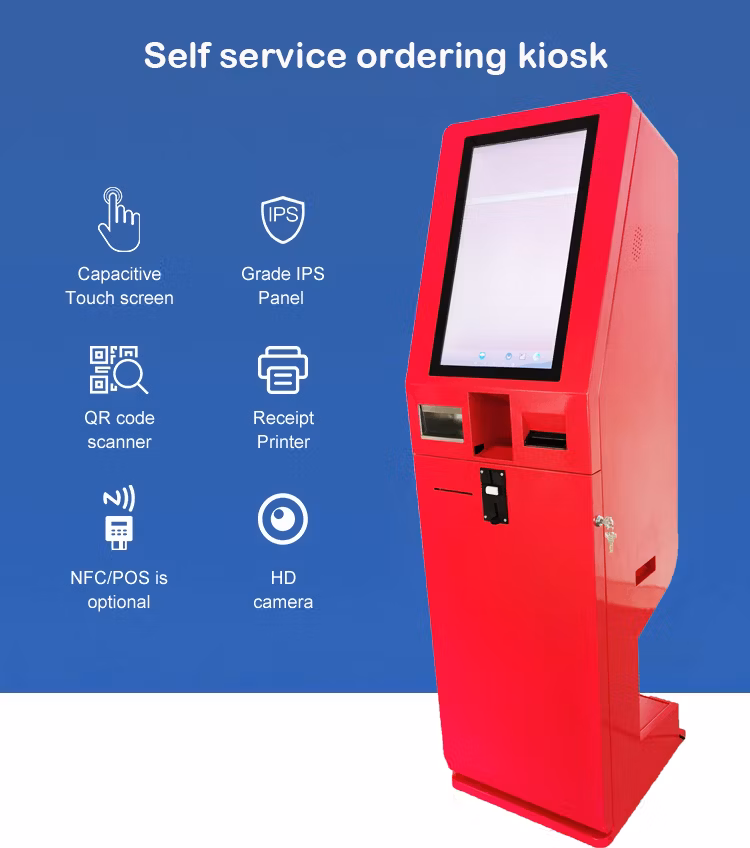 Custom Manufacturer Android Self Service Ordering Kiosk with Hardware Software Turnkey Solution