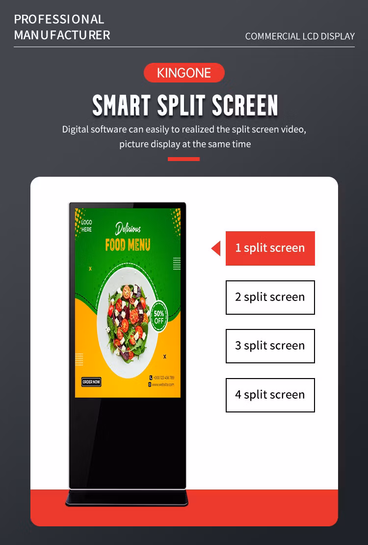 49 Indoor Smart Advertising Digital Kiosk Touch Android Kiosk for Vertical Advertising and Interactive Displays