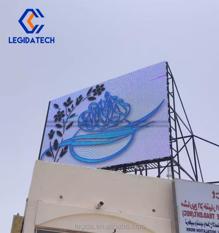 Legida P5mm P6 P8 P10 Back Service Big Video Wall Screen Outdoor LED Display 3D Outside Building Advertising Digital Billboard