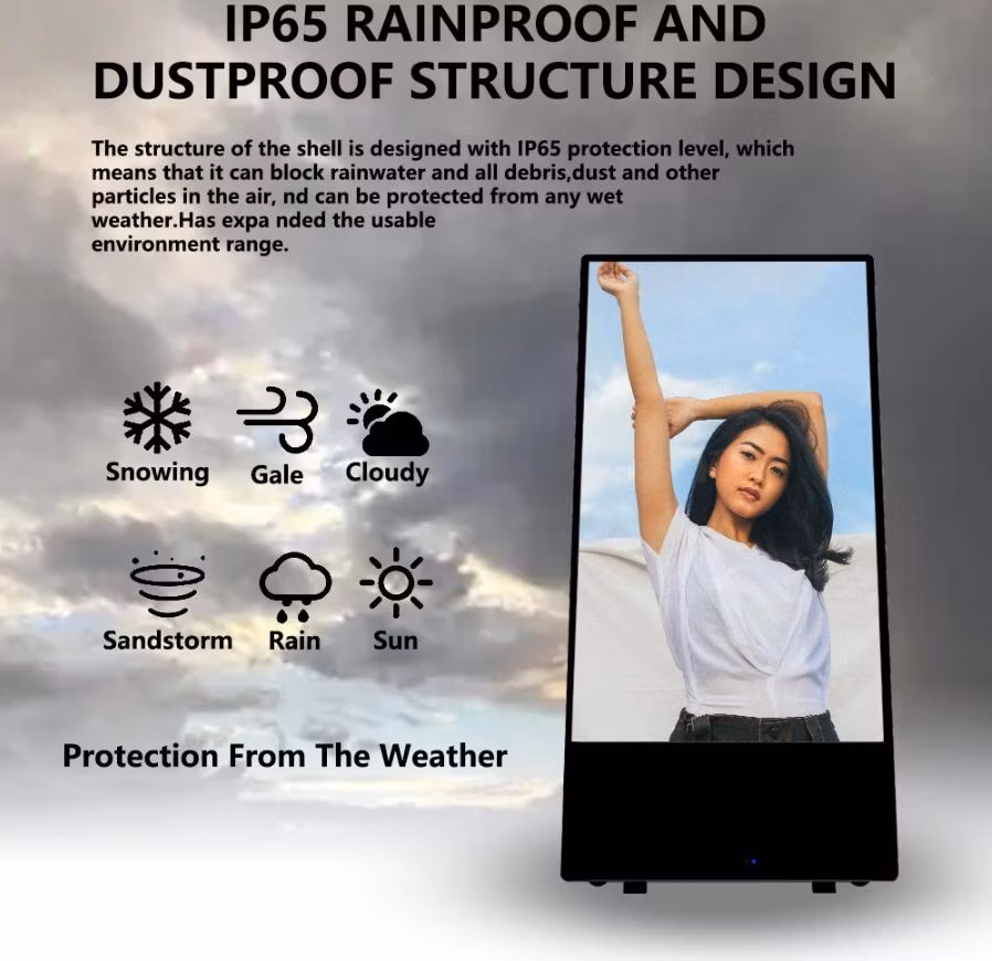43inch Outdoor Portable LCD Digital Display for Advertising Battery Powered