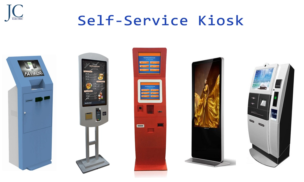 Android Touch Screen Self Service Payment Ordering Kiosk with Kiosk Barcode Reader