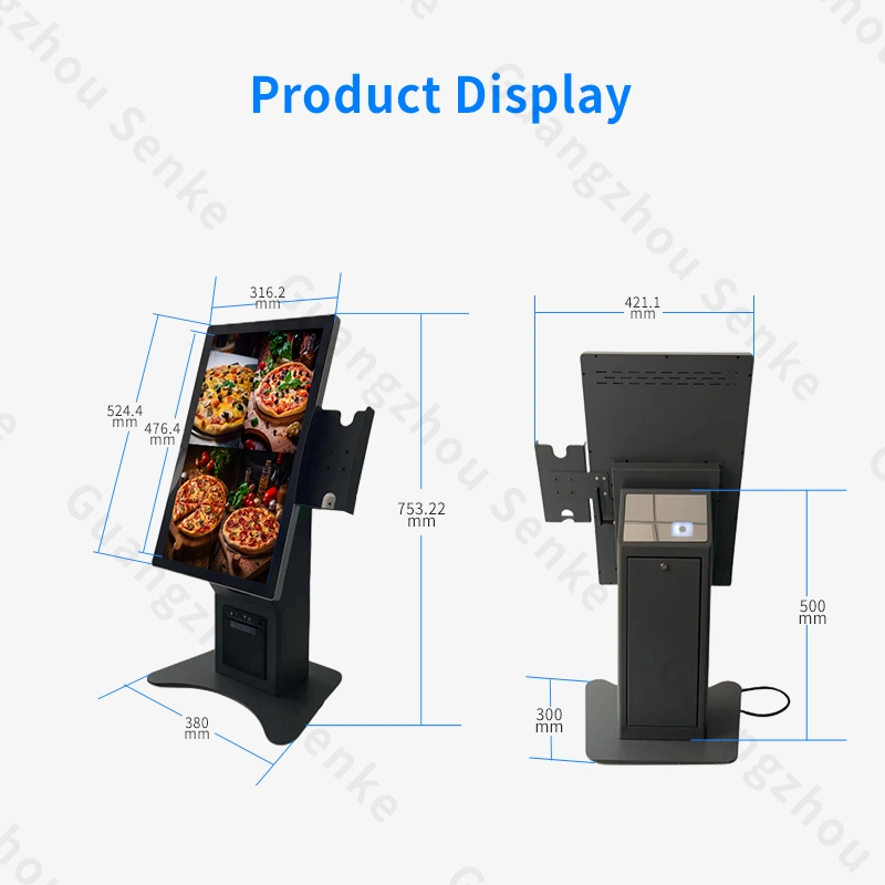 Kfc Mcdonald 15.6 21.5 Inch Capacitive Touch Screen Kiosk Countertop Self Ordering Kiosk Self Order System Restaurant Ordering Machine