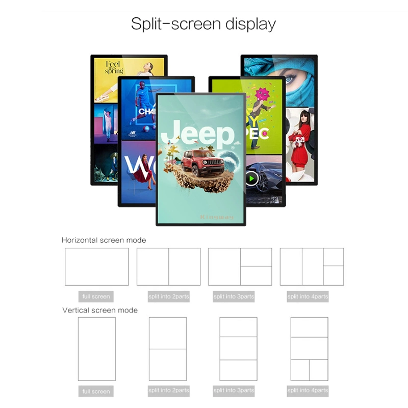 43 55 65 75 85 Inch 4K LCD Screen Indoor Touch Screen Floor Standing LCD Advertising Display Media Video Player Digital Signage Kiosk for Shop Mall Retail